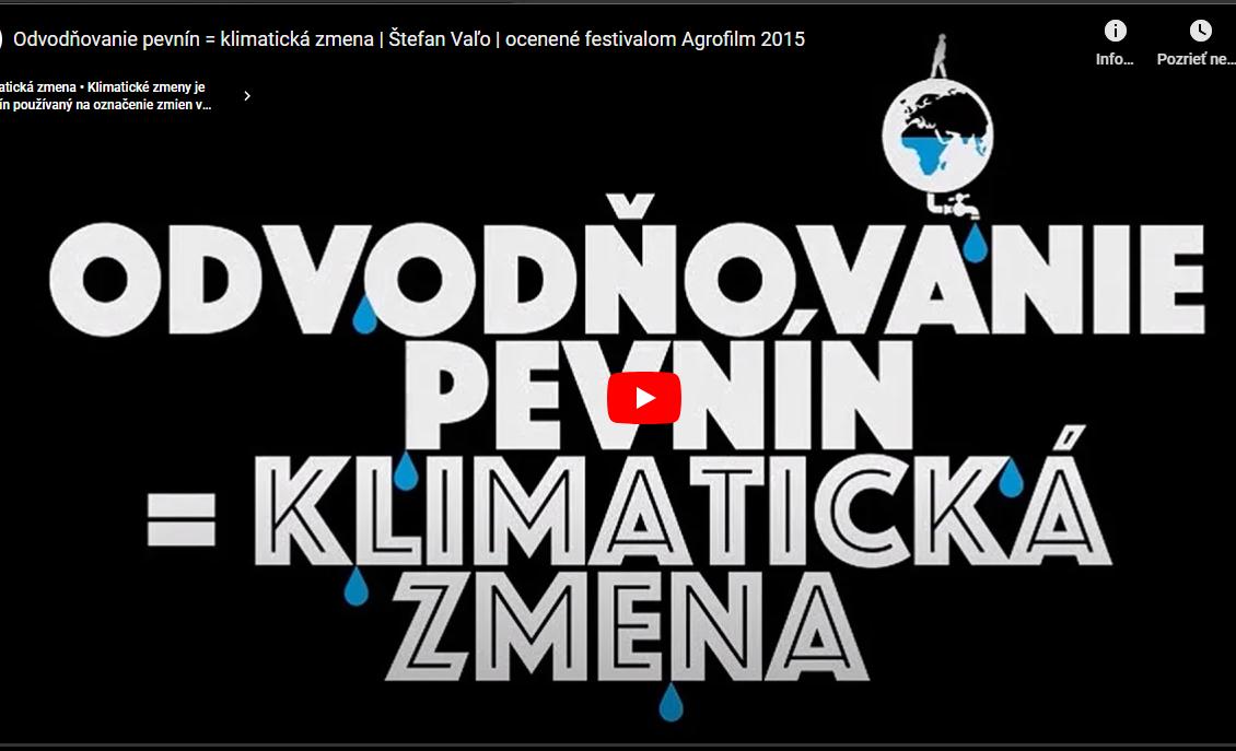 2015 Odvodňovanie pevnín = Klimatická zmena